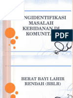 MENGIDENTIFIKASI MASALAH KEBIDANAN DI KOMUNITAS BERAT BAYI LAHIR RENDAH (BBLR