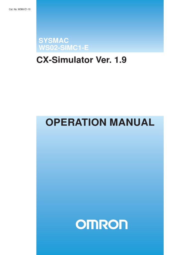 CX-Simulator Ver. 1.9 Operation Manual | PDF | Programmable Logic ...