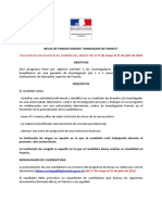 Bases Postulacion Becas de PostDoctorado Ambassade de France ESP