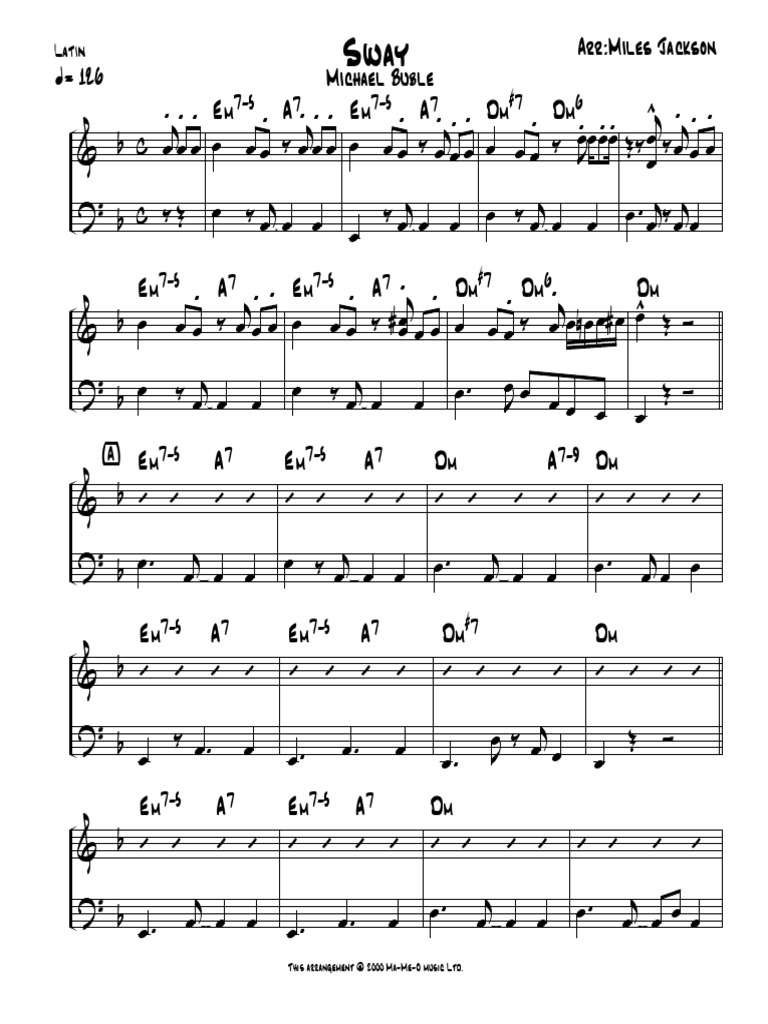 Sway PianoBass PDF PDF