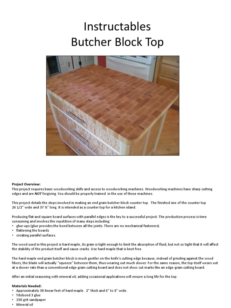 Butcher Block Adhesive Countertop