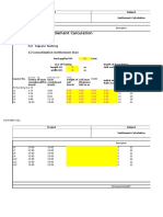 Settlement Calculation: For Square Footing 1) Consolidation Settlement (Se)