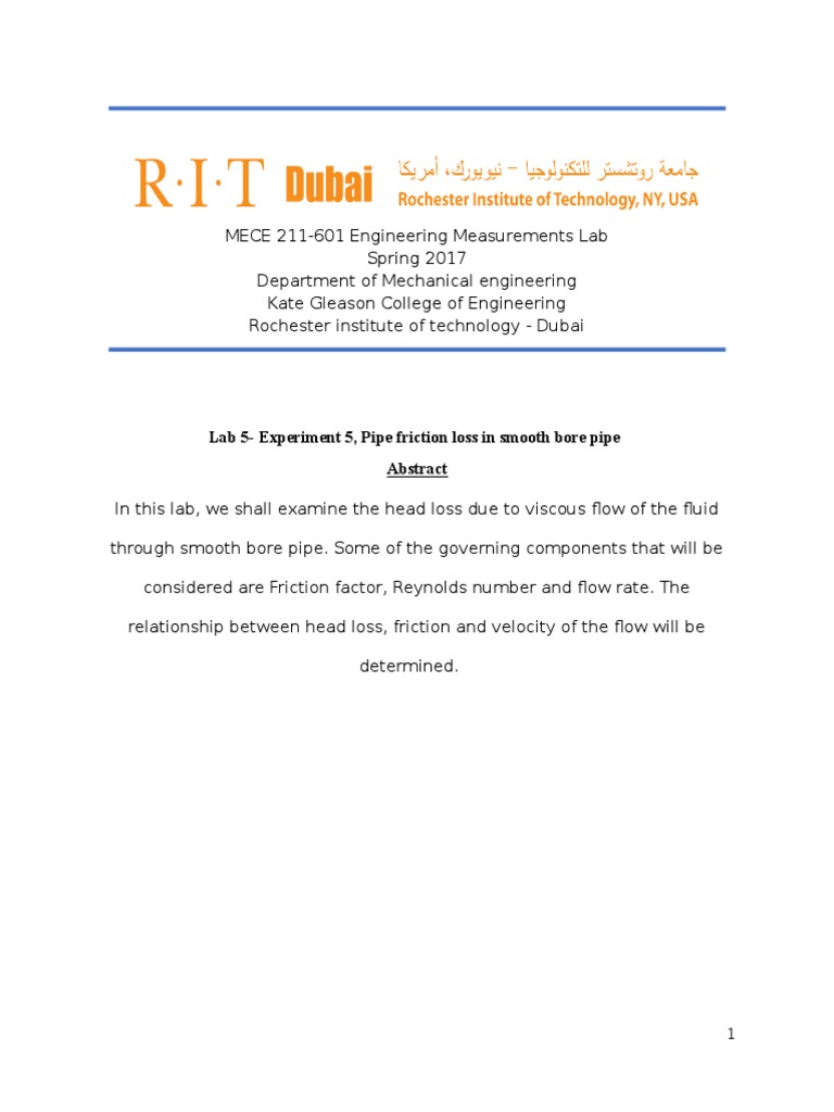 Friction Loss in Smooth Bore Pipes | PDF | Fluid Dynamics | Reynolds Number