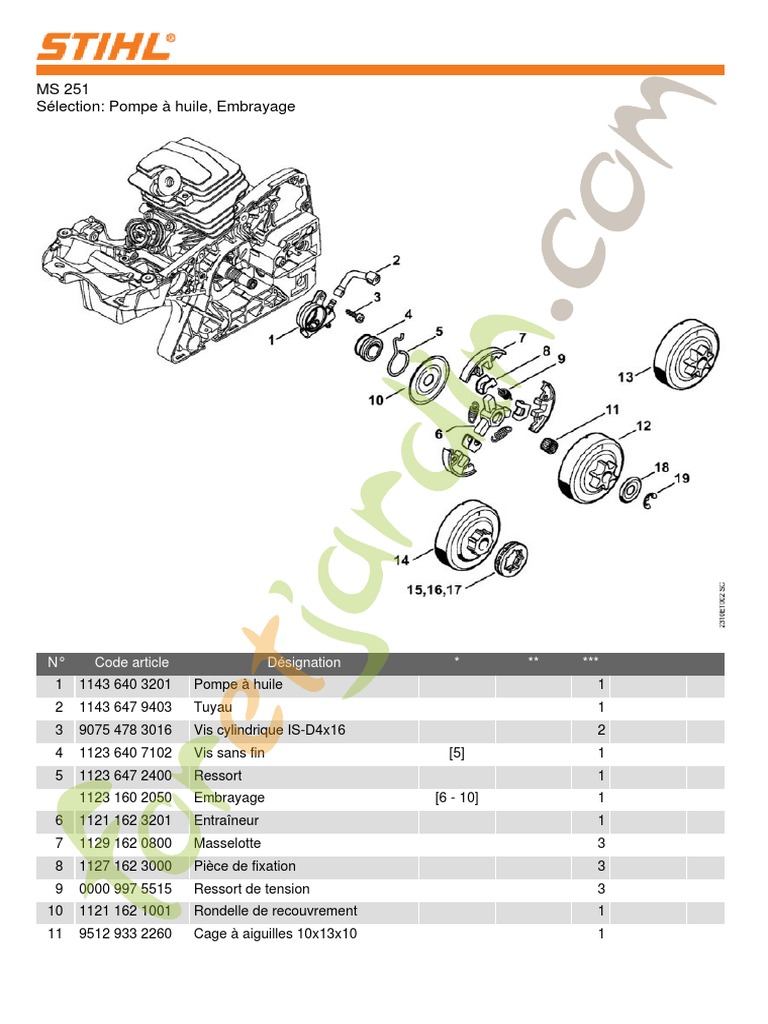 Lot De 6 Ressorts Pour Tronçonneuse Stihl MS231 MS251 - Compatible OEM 1143 790 8302, Anti-vibrations - 5
