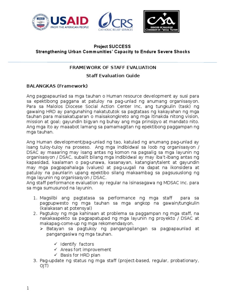 Framework of Evaluation | PDF