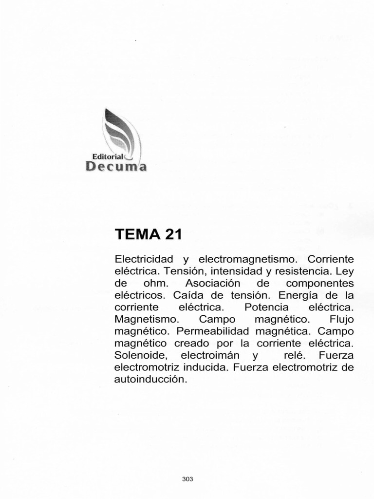 Test Tema 21 - Electromagnetismo 2016 | PDF | Corriente eléctrica ...