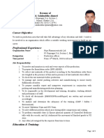 Resume of Md. Salahuddin Ahmed