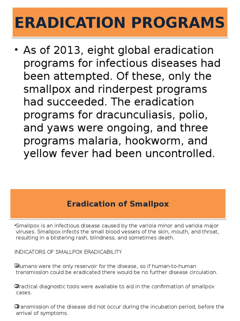 Global Disease Eradication Challenges | PDF | Eradication Of Infectious ...