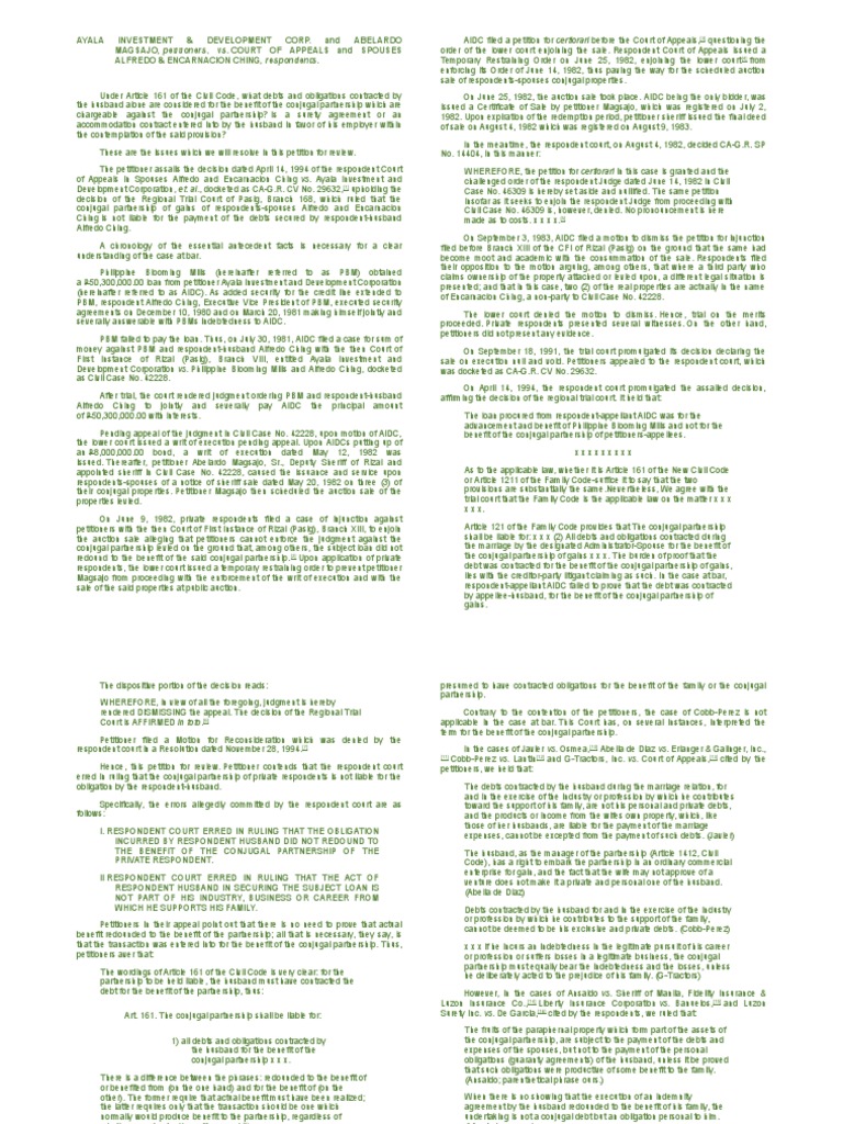 Persons Ayala Investment Download Free PDF Guarantee Partnership