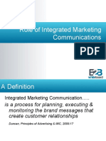 Role of Integrated Marketing Communications