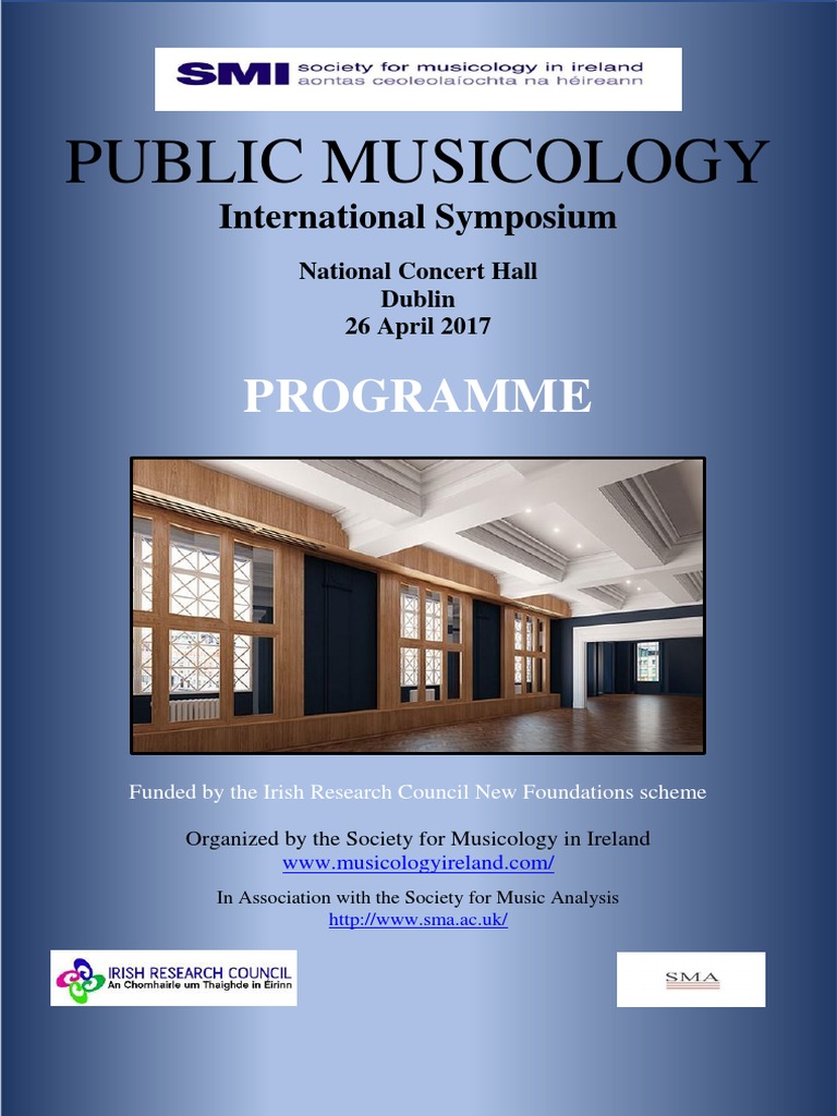 Provisional Programme. Public Musicology Musicology University Of