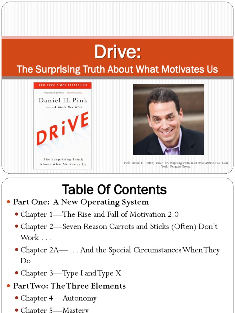 Drive The Surprising Truth About What Motivates Us PDF Motivation