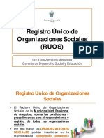 Regristro Único de Organizaciones Sociales Arequipa