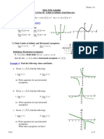 X FX X FX: B. Limits at Infinity (End Behavior)