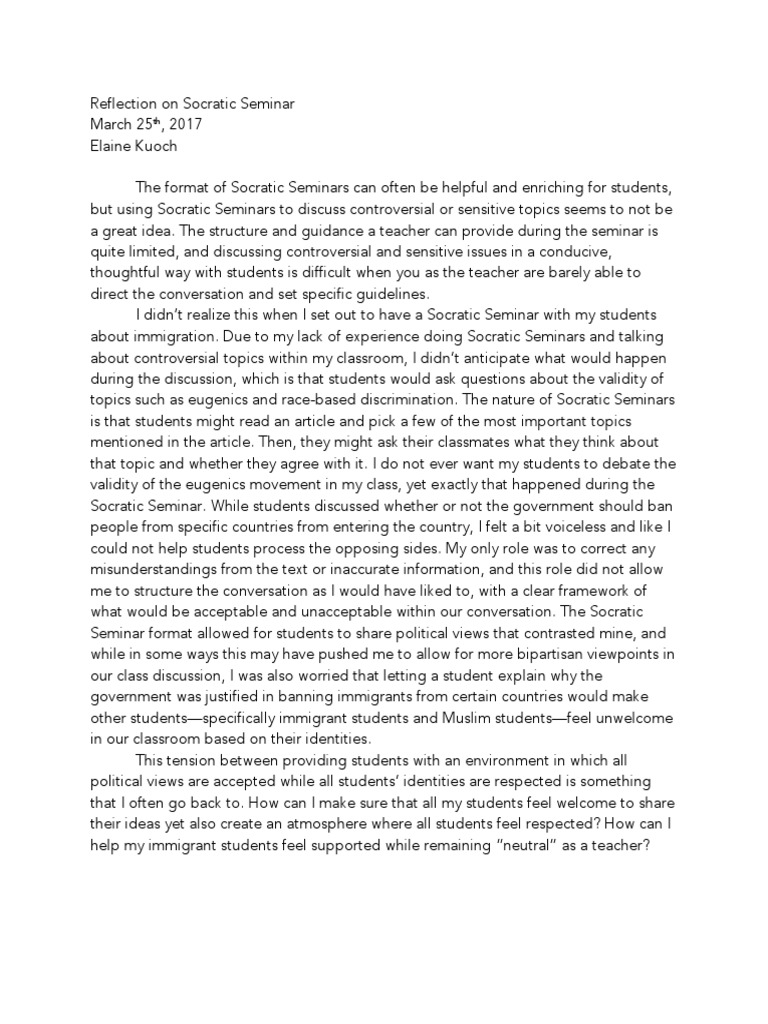 Introduction of reflection paper picture