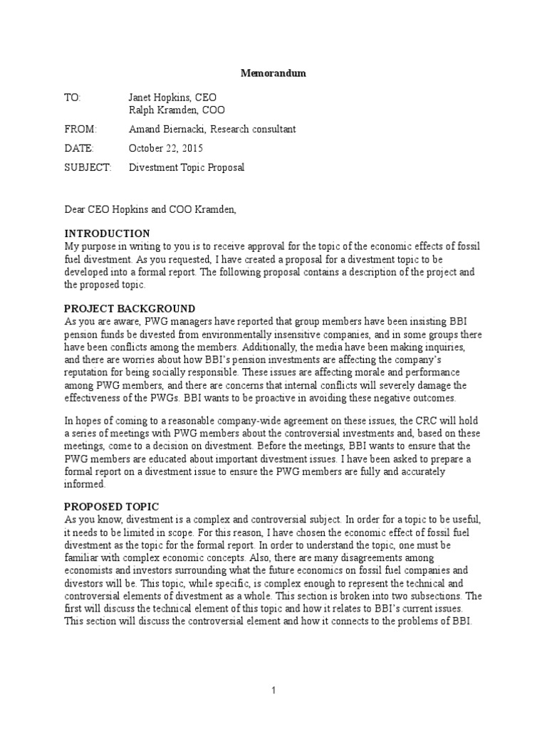 Topic Proposal Memo Download Free PDF Economics Life Cycle Assessment