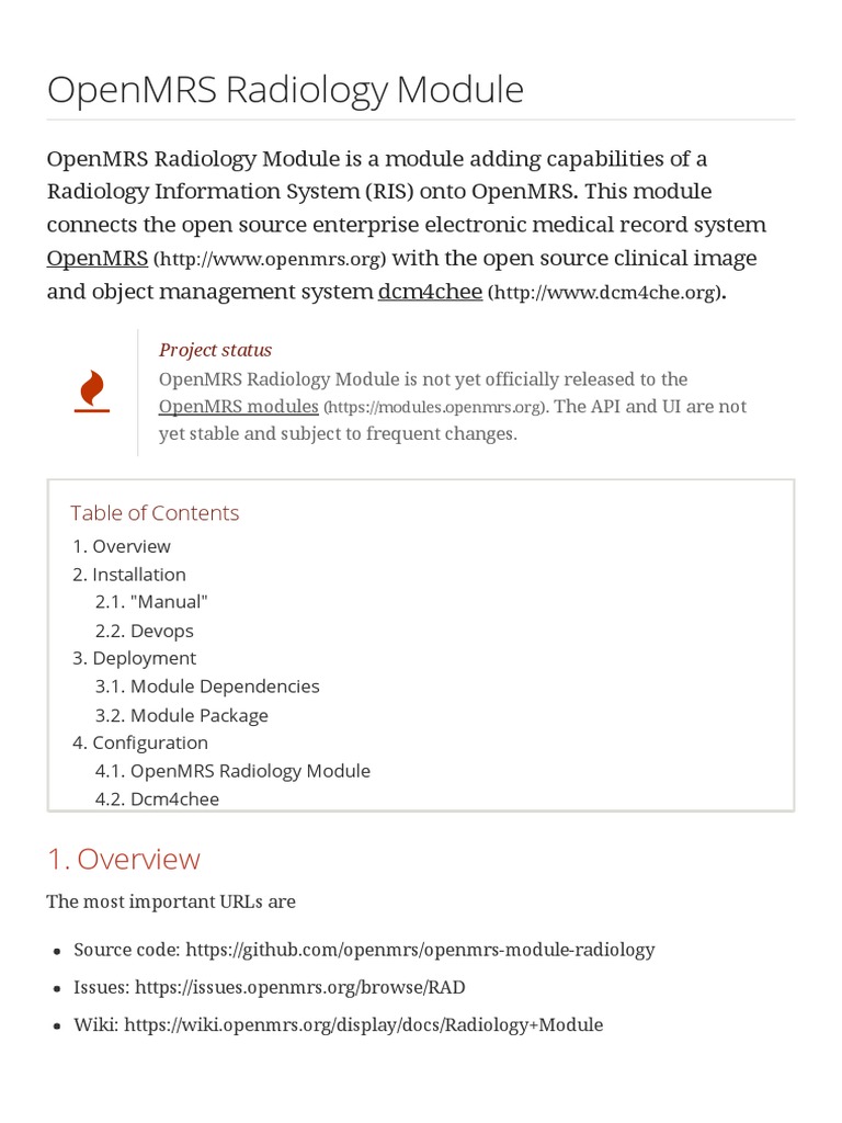 OpenMRS Radiology Module Guide | PDF | Areas Of Computer Science ...