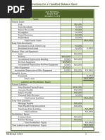 Instructions For A Classified Balance Sheet