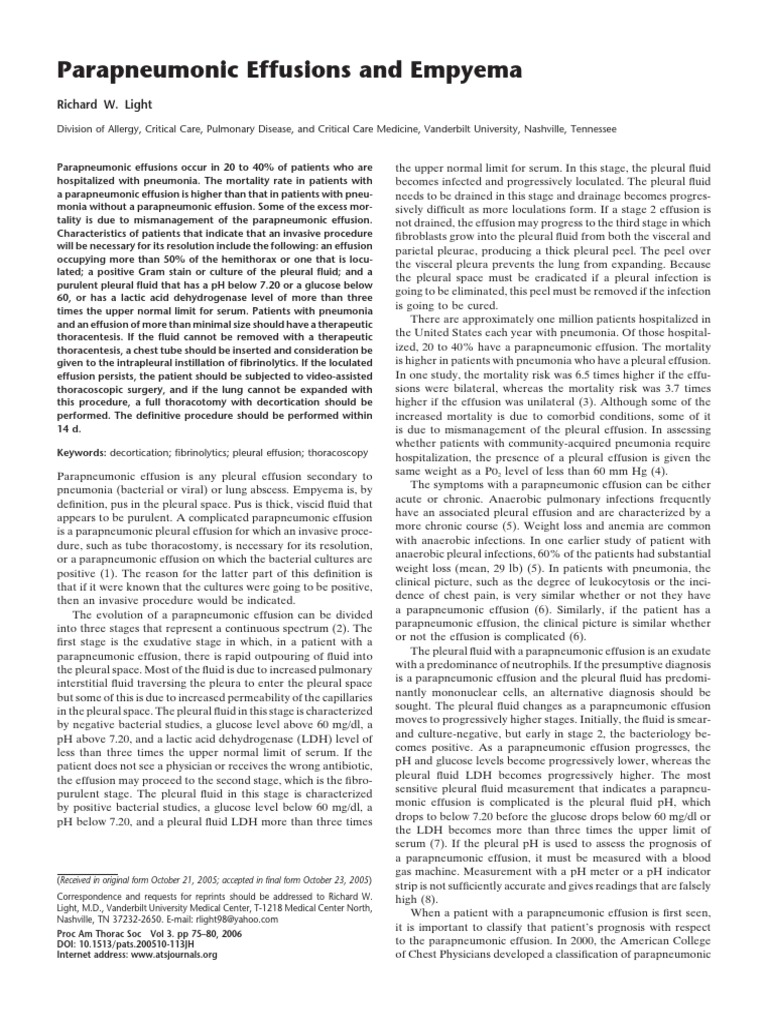 Image Result For Empyema And Parapneumonic Effusions General Considerations