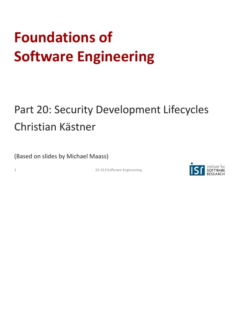 Security Development Lifecycles in Software | PDF | Vulnerability ...