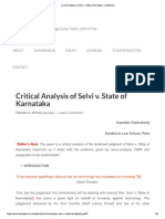 Critical Analysis of Selvi v. State of Karnataka - Academike.pdf