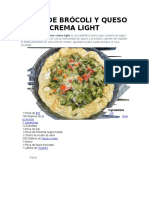 Tarta de Brócoli y Queso Crema Light