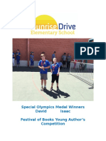 Special Olympics Medal Winners David Isaac Festival of Books Young Author's Competition