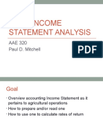 Farm Income Statement Analysis: AAE 320 Paul D. Mitchell