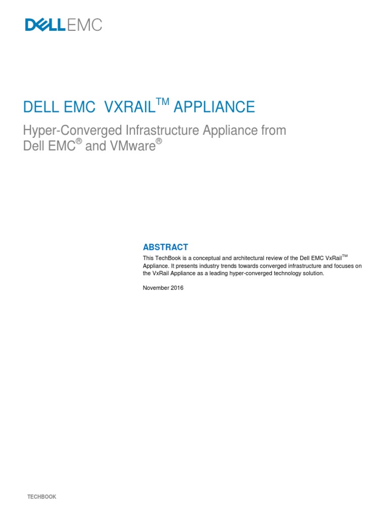 h15104 Vxrail Appliance Techbook | PDF | V Mware | Cloud Computing