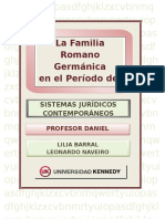 La Familia Romano Germánica en El Período Del Derecho Legislado