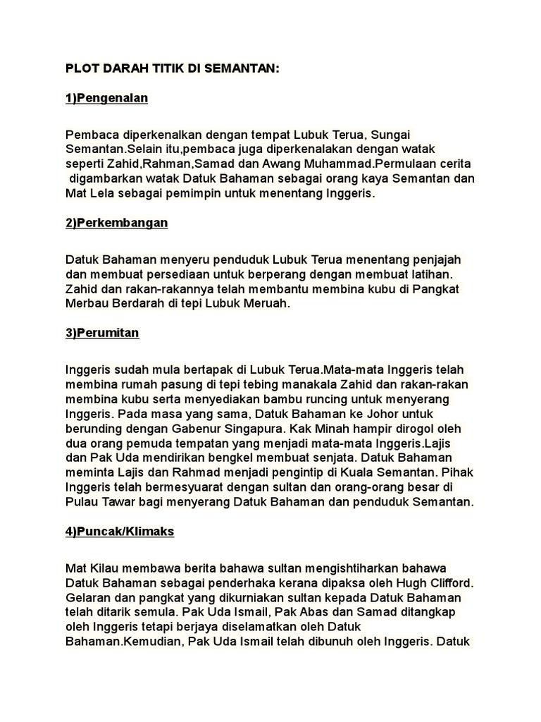 Plot Darah Titik Di Semantan Pdf
