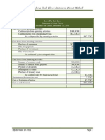 Instructions For A Cash Flows Statement Direct Method