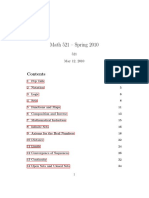 Math 521 - Spring 2010