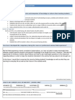 Professional Competency Self Evaluation Sheets 0