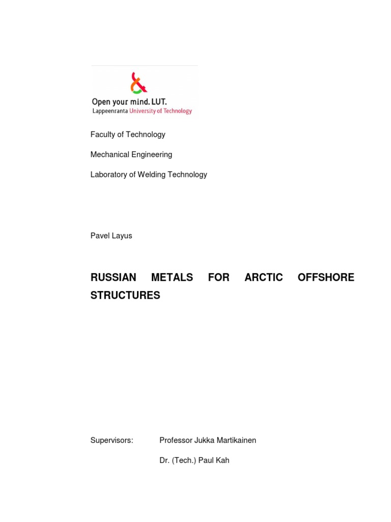 Final Printed Thesis, Layus PDF | PDF | Offshore Drilling.