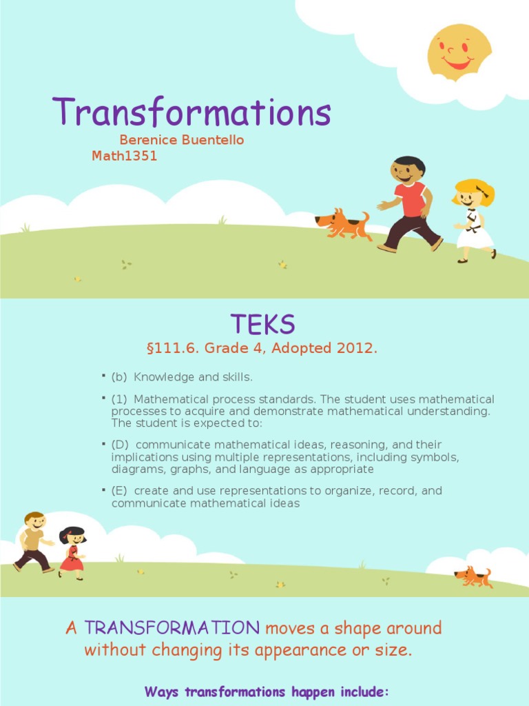 8th Grade Math Transformation Project | PDF | Shape | Rotation
