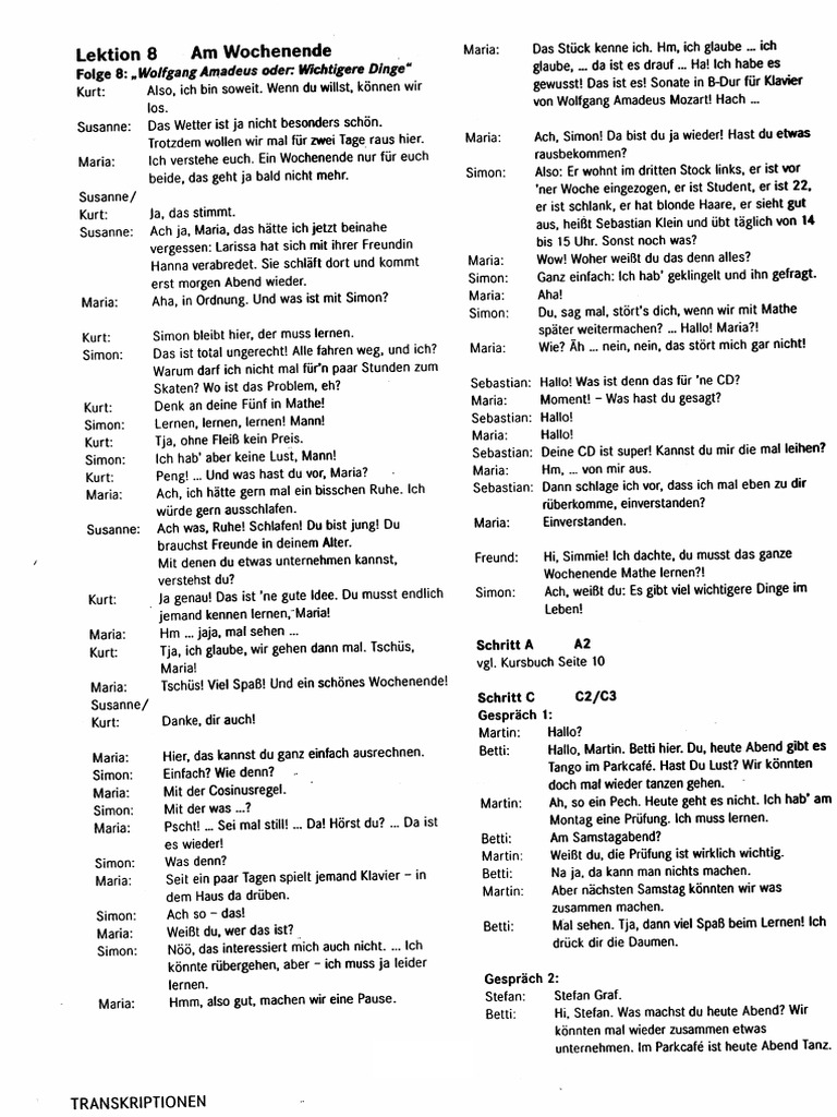 Schritte Plus 4 A2 2 Arbeitsbuch Lösungen