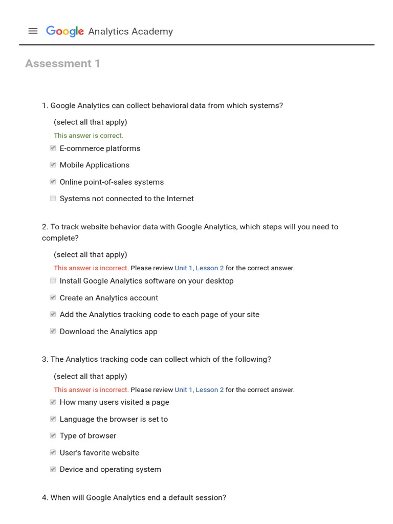 Google Analytics Assessment Overview | PDF | Websites | Analytics