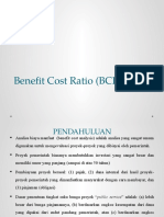 Benefit Cost Ratio (BCR)