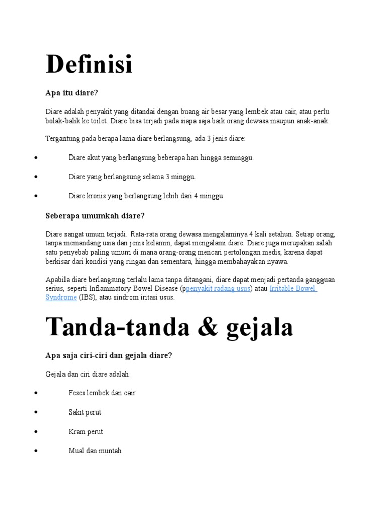 Definisi Diare Pdf