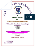 A Project Report On: "Railway Reservation System"