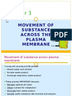 Movement of Substance Across The Plasma Membrane