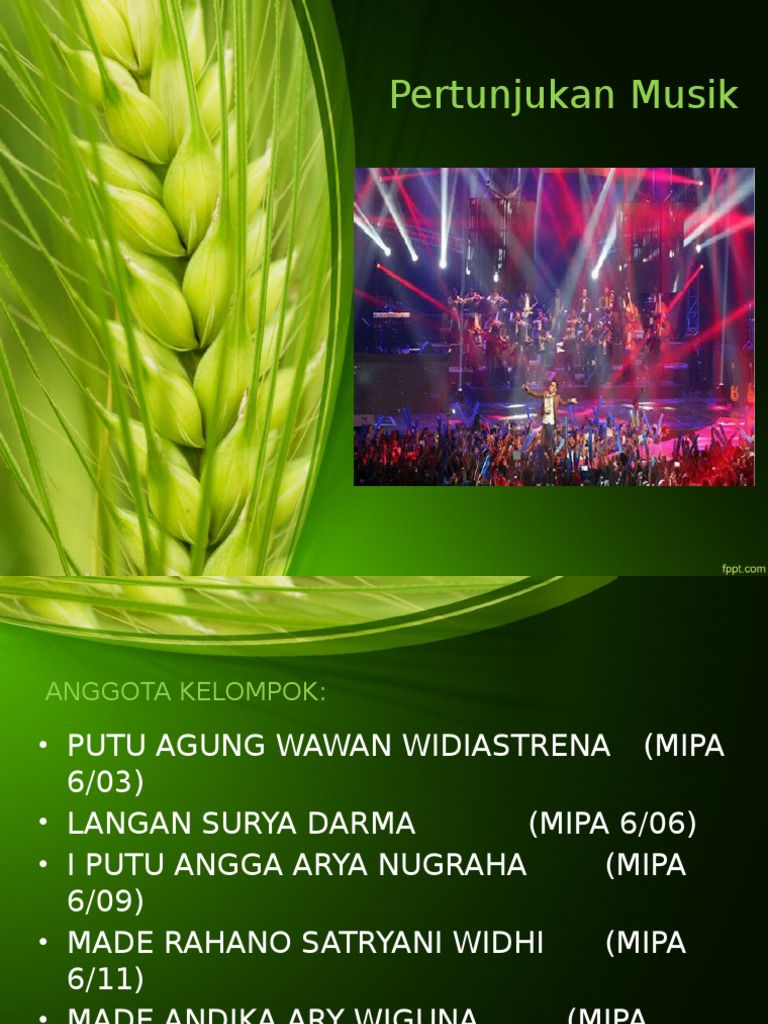 Ppt Pertunjukan Musik