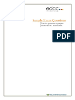 Sample Exam Questions: Practice Questions To Prepare For The EDAC Examination