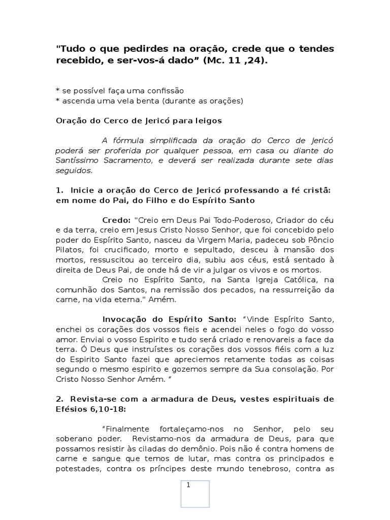Cerco De Jericó Pdf Josué Oração