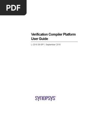 Verification Compiler User Guide Version L 201606 Sp - 
