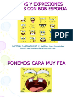 Praxias y Expresiones Faciales Con Bob Esponja para Trabajar en El Aula