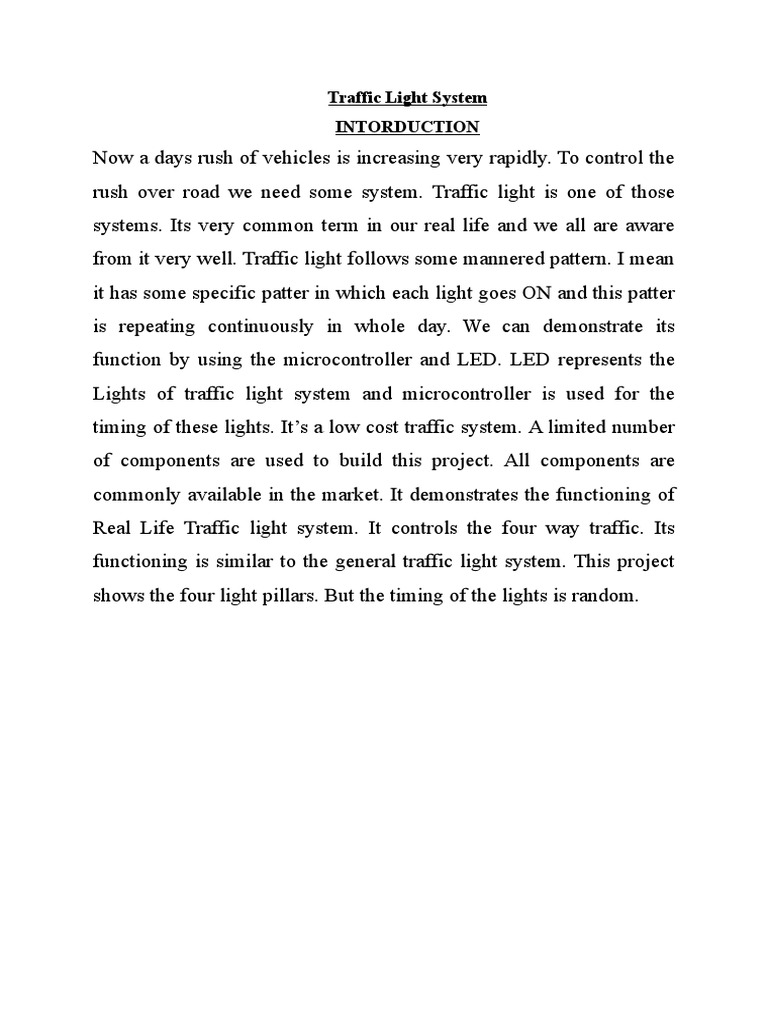 Traffic Light System PDF