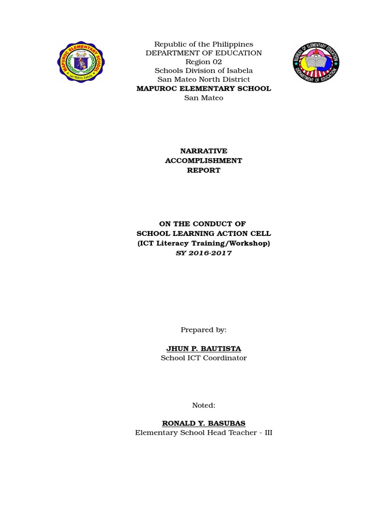 ICT Literacy Training Report 2016-2017 | PDF | Educational Technology ...