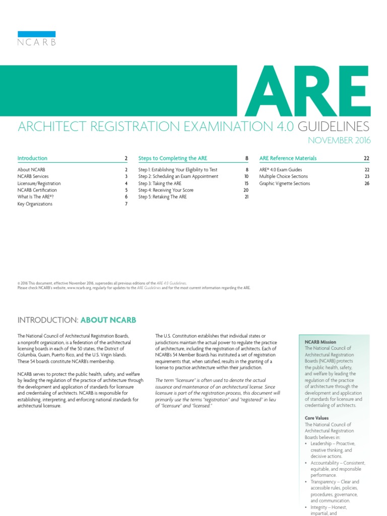 ARE Guidelines PDF | PDF | Professional Titles And Certifications ...